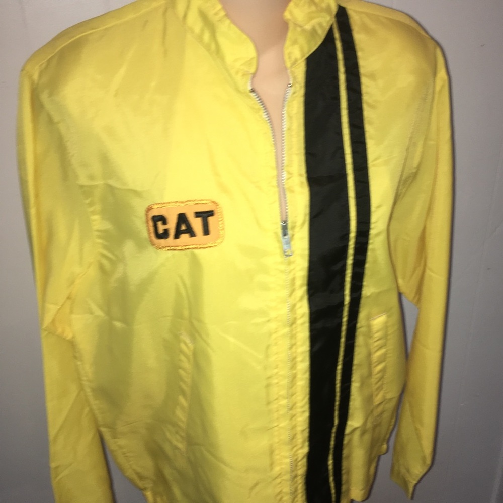 Vintage Yellow Caterpillar windbreaker